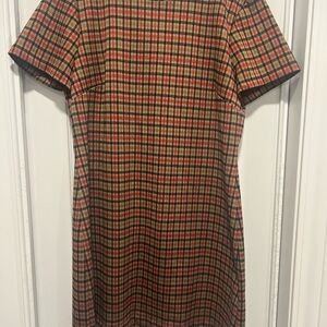 Tommy Hilfiger Red and Brown Checkered‎ Dress